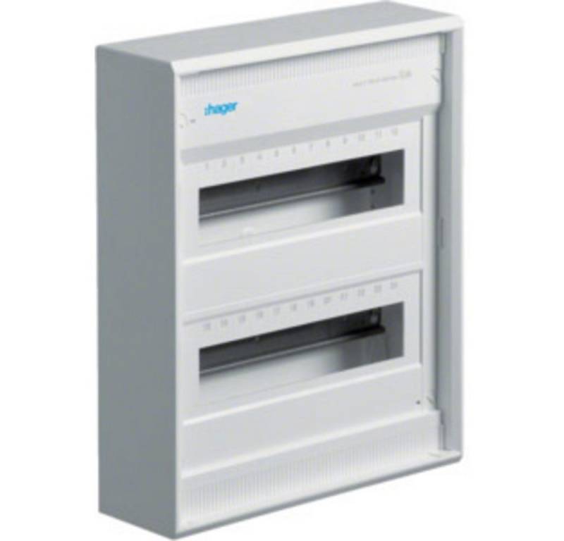 Hager Verteilerbox Hager VA24CN Verteilerschrank Aufputz Anzahl Teilungen = 24 Anzahl Re von Hager
