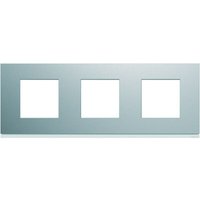 Hager WXP0113 Abdeckplatte Gallery 3-fach horizontal Titan Achsabstand 71 mm von Hager