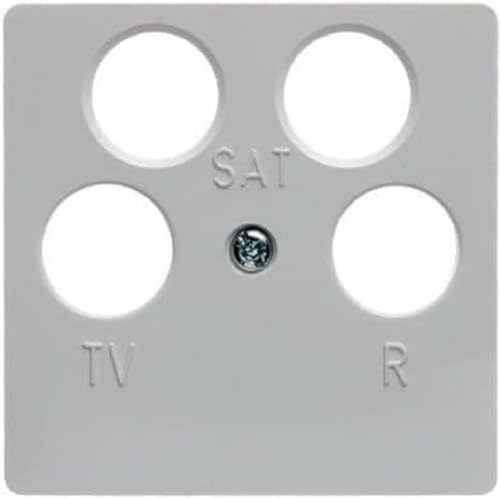 Hager Zentralplatte tv-fm für 4594 S1/Q1/B1/B3/B7 weiß Polar von Hager