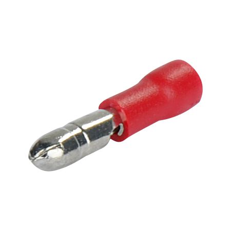 Isolierte Rundstecker 0,5 - 1,5 mm² rot, Ø 4 mm, Inhalt 25 Stück von Hager