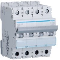 Leistungsschalter Hager 32A 4P 6KA c 4 module MCA432 von Hager