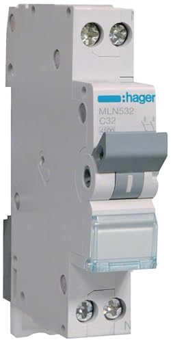 Leitungsschutzschalter 1P+N 6kA C 32A 1 Mod MLN532 3250614312410 Hager von Hager
