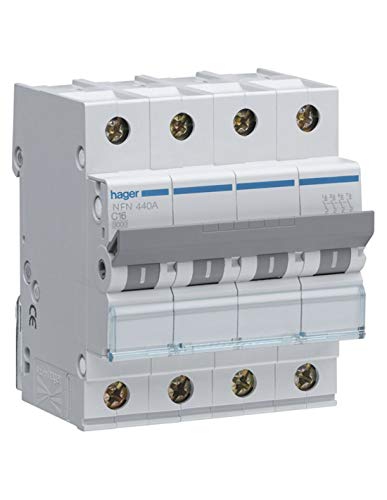 Leitungsschutzschalter Hager – 4-polig – 50 A – 6 ka – Kurve C – Schraube/Schraube Leitungsschutzschalter Hager – 4-polig – 50 A – 6 ka – Kurve C – Schraube/Schraube von Hager