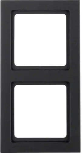 Hager Q.3 – Rahmen 2 Elemente anthrazit Velours von Hager