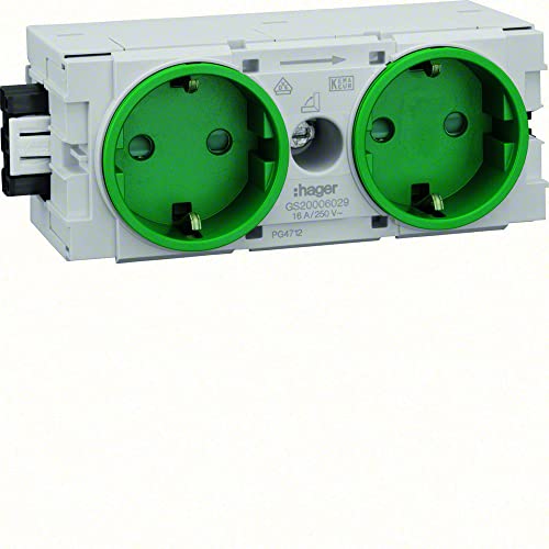 Tehalit Steckdose 2-Fach gr GS2000 MGN Tehalit Steckdose 2-Fach gr GS2000 MGN von Hager
