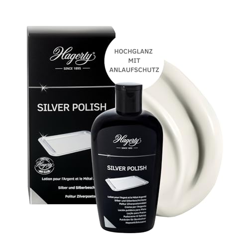 Hagerty Set 2x Silver Polish je 250 ml I Effiziente Silber-Politur für Silber und versilbertes Metall I Polierpaste mit Sofortwirkung für Vasen Rahmen Accessoires Dekoration I für erneuerten Glanz von Hagerty