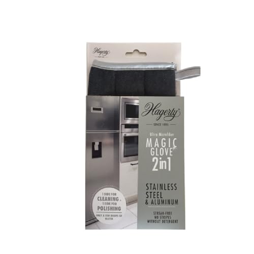Hagerty a102228 Mikrofaser Reinigungshandschuh für Edelstahl und Aluminium – grau von Hagerty