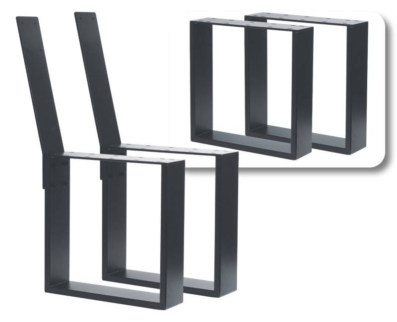 HAGO Tischbein HAGO24 Bankgestell Bankkufen Anthrazit hochwertige Bank Füße Stahl von Hago