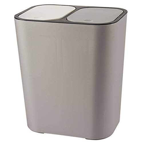 Hagsnec Abfalleimer Rechteckig Kunststoff-Druckknopf mit FäChern 12 Liter Recycling-Abfalleimer MüLleimer- Hagsnec Abfalleimer Rechteckig Kunststoff-Druckknopf mit FäChern 12 Liter Recycling-Abfalleimer MüLleimer- von Hagsnec