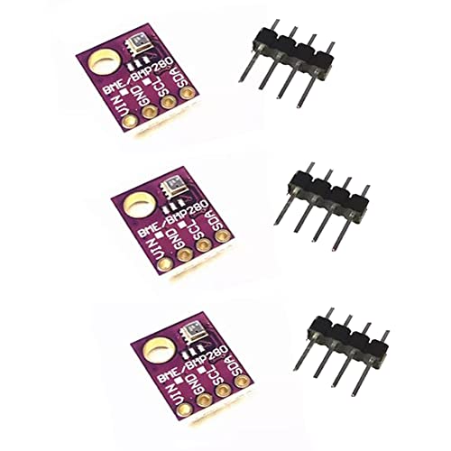 Hagsnec BME280 Digitaler Temperatur-Feuchtigkeitssensor, 5 V, atmosphärischer Luftdruck-Sensor, IIC I2C, 3 Stück von Hagsnec