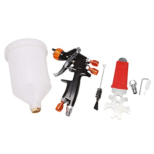 Hagsnec HVLP Farbwerkzeug-Set, HVLP-Druck-Farbsprüher mit 600 cc-Becher, 1,0 mm Düse, Reparaturwerkzeug-Set von Hagsnec