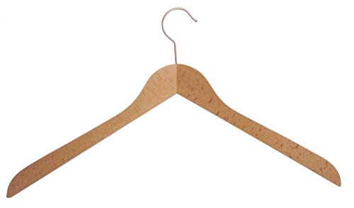 Hagspiel" Kleiderbügel aus Holz, 10 St. Kleiderbügel aus Buchenholz, Natur lackiert, Sondergröße 50 cm, Qualitätskleiderbügel Made in EU von Hagspiel