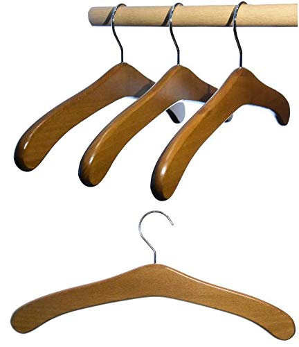 Hagspiel" Kleiderbügel aus Holz 5 St. Garderobenbügel aus Buchenholz, Made in Austria (Eiche gebeizt) von Hagspiel