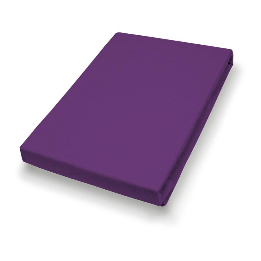 vario Jersey-Spannbetttuch Lom 140x200 cm (BxT) 100% Baumwolle Violett Modern von Hahn Haustextilien GmbH