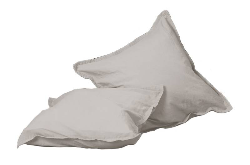 2 Stück Hahn Renforce Kissenbezüge 40x40 cm stonewashed uni leinen 123061-719 von H. G. Hahn GmbH