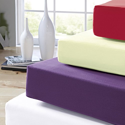 Hahn Haustextilien Jersey-Spannlaken Basic 90/100 x 200 ecru von Hahn Haustextilien
