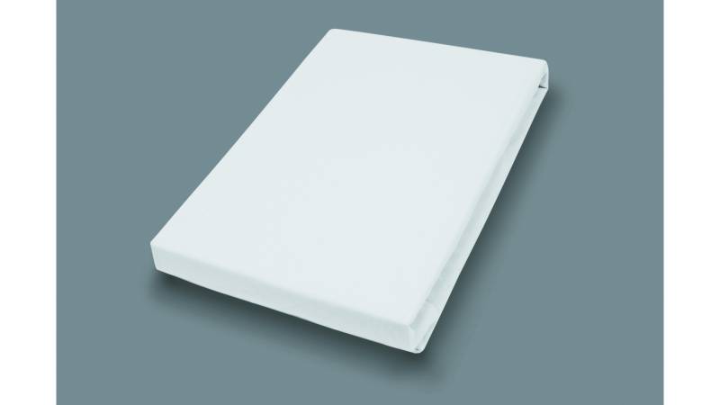 Hahn Haustextilien Spannbetttuch 190x200cm in Farbe weiß, von Hahn Haustextilien