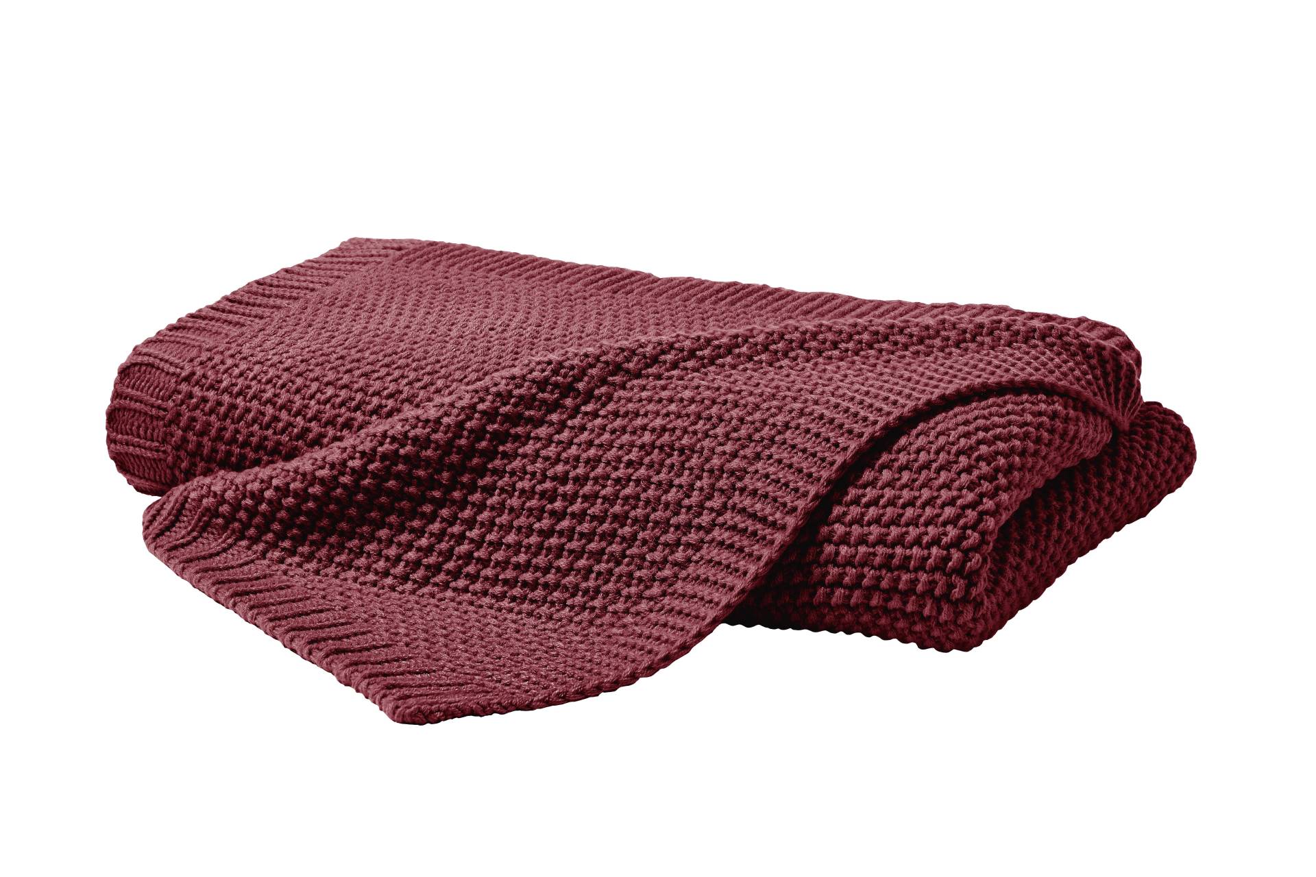 Hahn Haustextilien Strickdecke 130x170cm in Farbe marsala Hahn Haustextilien Strickdecke 130x170cm in Farbe marsala von Hahn Haustextilien