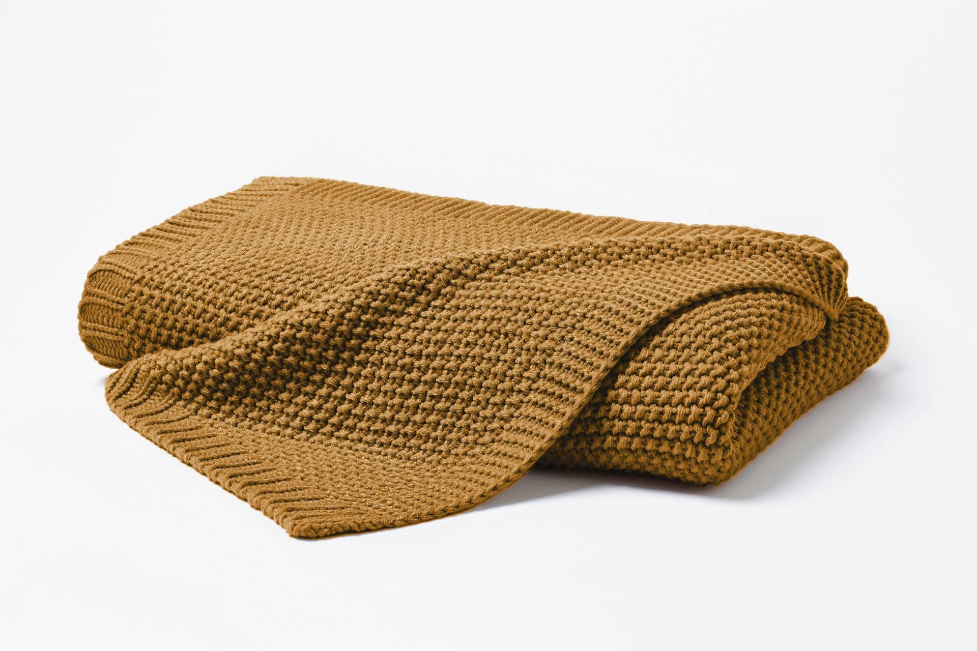 Hahn Haustextilien Strickdecke 130x170cm in Farbe senf Hahn Haustextilien Strickdecke 130x170cm in Farbe senf von Hahn Haustextilien