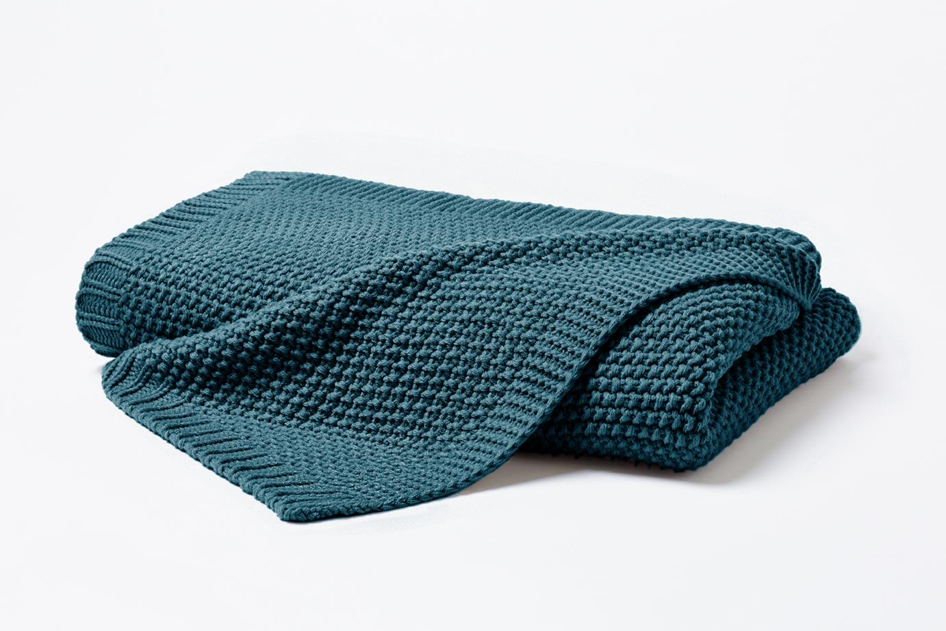 Hahn Haustextilien Strickdecke 130x170cm in Farbe smaragd Hahn Haustextilien Strickdecke 130x170cm in Farbe smaragd von Hahn Haustextilien