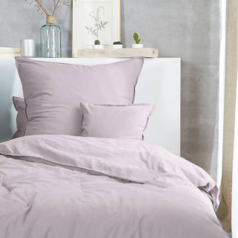 Hahn Renforce Bettwäsche 155x220 stonewashed mouve blass-rose 123061-450 von H. G. Hahn GmbH