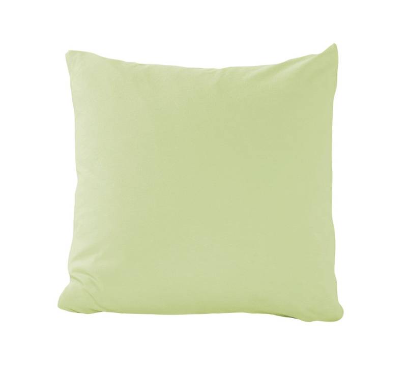 Mako Kissenbezug Feinjersey 40 x 40 cm limone von Hahn Haustextilien