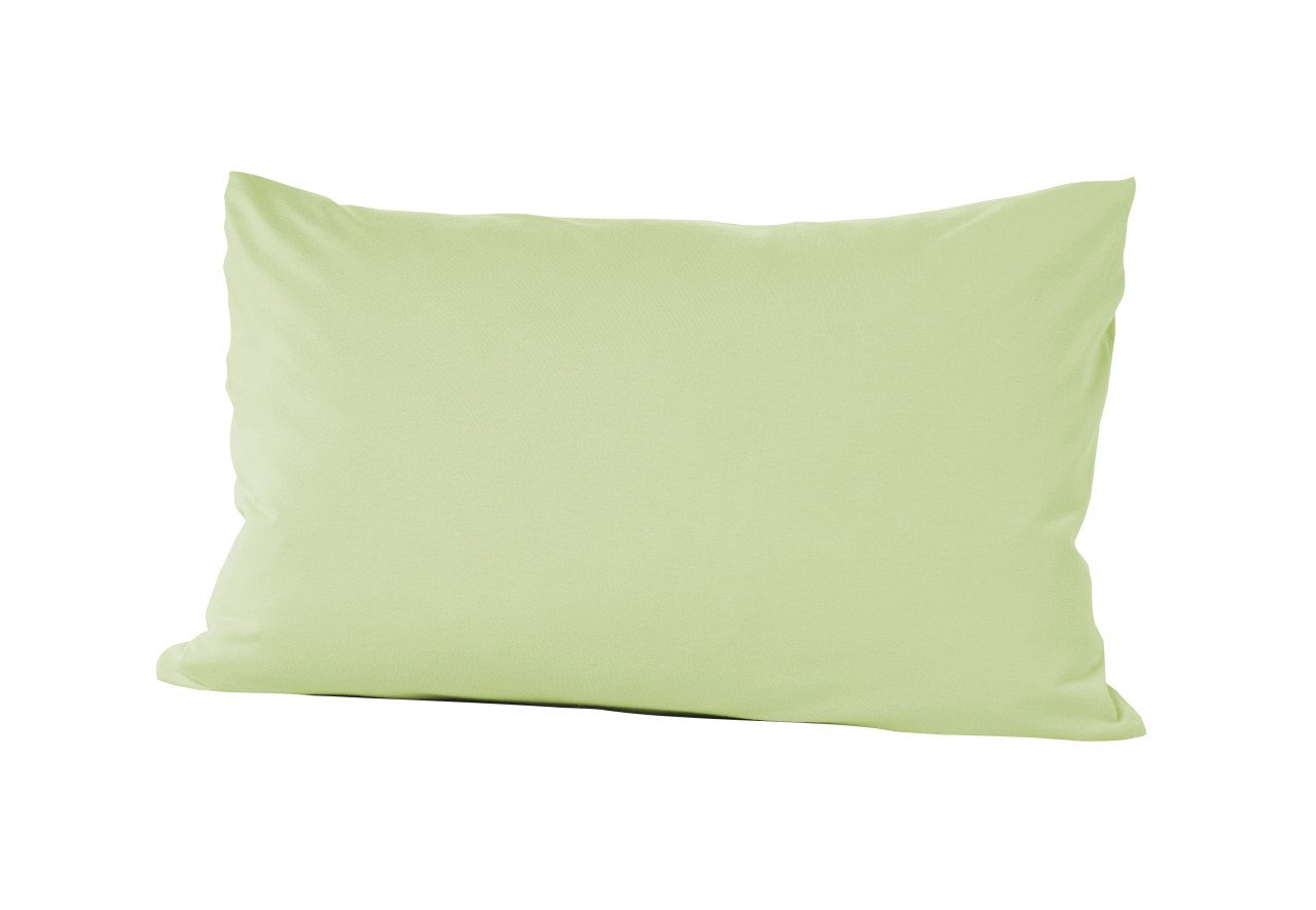 Mako Kissenbezug Feinjersey 40 x 60 cm limone von Hahn Haustextilien