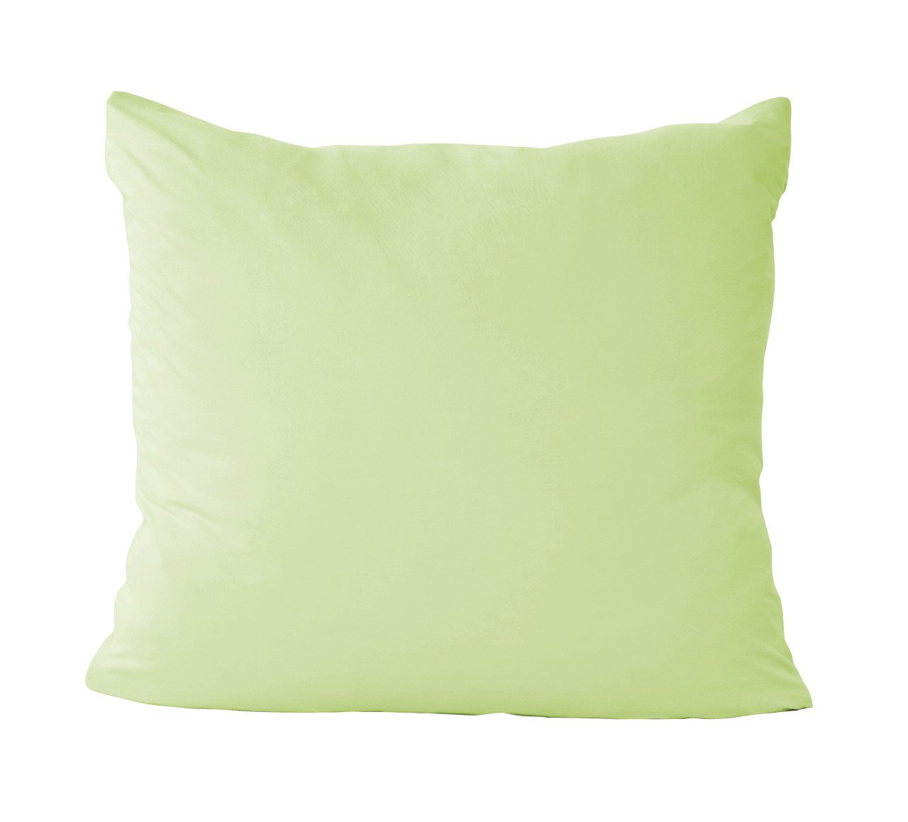 Mako Kissenbezug Feinjersey 80 x 80 cm limone von Hahn Haustextilien