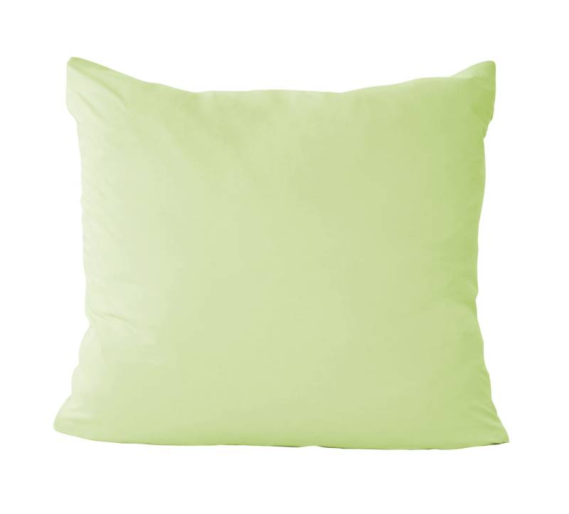 Mako Kissenbezug Feinjersey 80 x 80 cm limone von Hahn Haustextilien