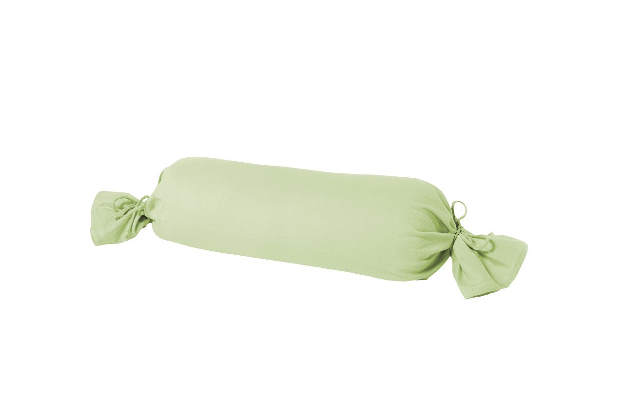 Mako Kissenbezug Feinjersey für Nackenrolle 15 x 40 cm limone von Hahn Haustextilien