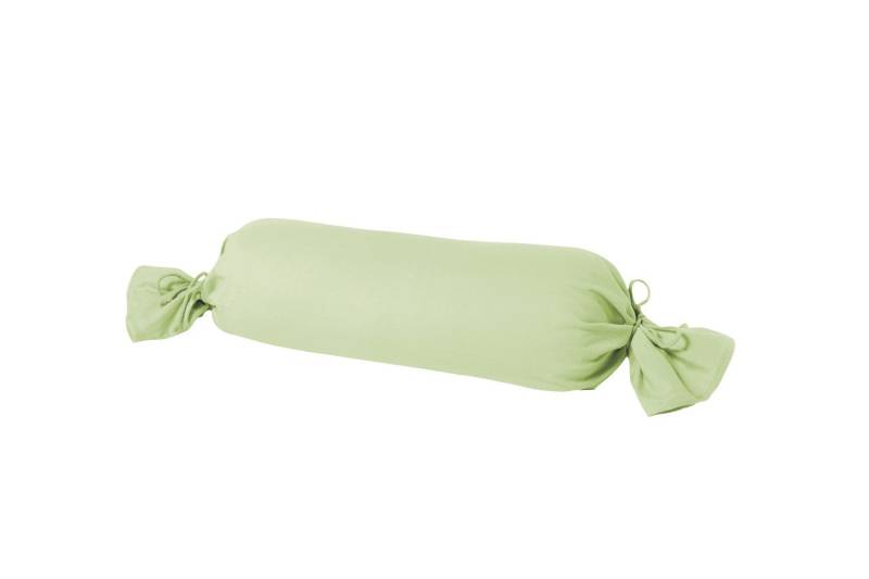 Mako Kissenbezug Feinjersey für Nackenrolle 15 x 40 cm limone von Hahn Haustextilien
