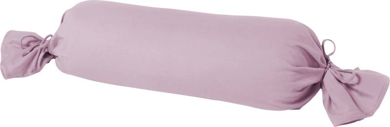 Mako Kissenbezug Feinjersey für Nackenrolle 15 x 40 cm mauve von Hahn Haustextilien