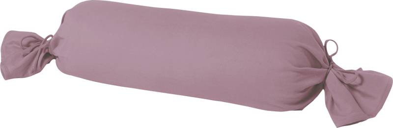 Mako Kissenbezug Feinjersey für Nackenrolle 15 x 40 cm rosenholz von Hahn Haustextilien
