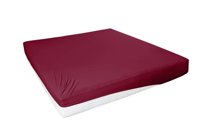 Westminster Spannbetttuch Jersey Elastan 100 x 200 cm bordeaux von Hahn Haustextilien
