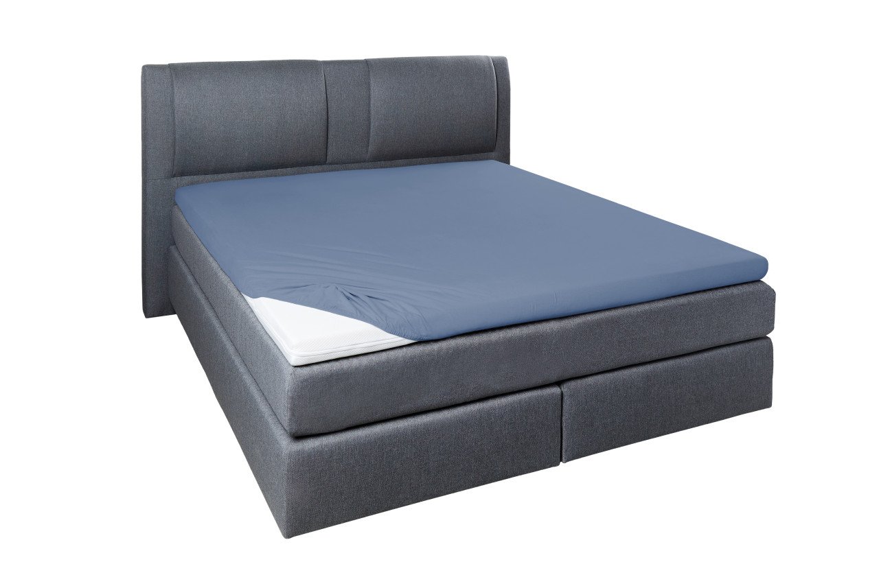 Westminster Spannbetttuch Jersey Elastan Topper 190 x 200 cm blau Westminster Spannbetttuch Jersey Elastan Topper 190 x 200 cm blau von Hahn Haustextilien