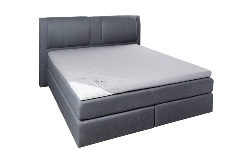 Westminster Spannbetttuch Jersey Elastan Topper 190 x 200 cm hellgrau von Hahn Haustextilien
