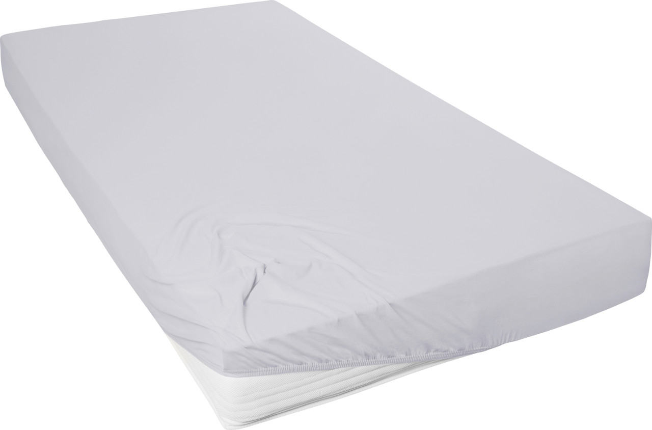 Westminster Spannbetttuch Mako Jersey 100 x 200 cm hellgrau von Hahn Haustextilien