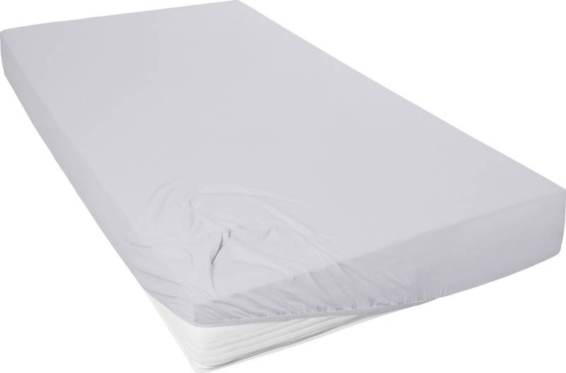 Westminster Spannbetttuch Mako Jersey 100 x 200 cm hellgrau von Hahn Haustextilien