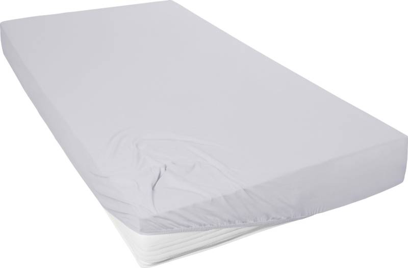 Westminster Spannbetttuch Mako Jersey 150 x 200 cm hellgrau von Hahn Haustextilien