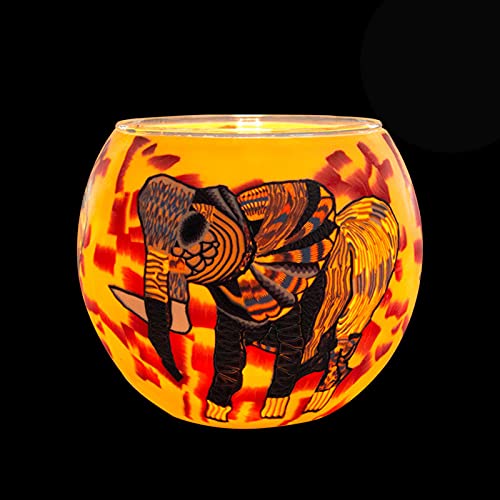 Teelichthalter Leuchtglas Rund Kerzenhalter Glas Teelicht Votivglas (Elephant 21124) von Hahn Kerzenfarm