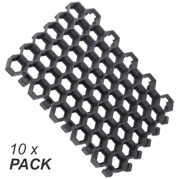 10x hanit Paddockplatte Recycling Kunststoff - Rasenwabe 40x50x4cm von Hahn