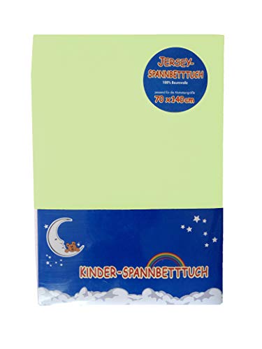 HAHN Jersey-Spannbettlaken für Kinderbett, 70x140 cm, lindgrün von Hahn