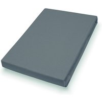 Vario Jersey-Spannbetttuch anthrazit, 100 x 200 cm Spannbettlaken von Hahn