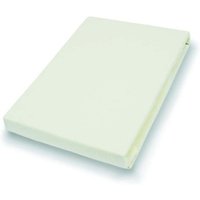 Vario Jersey-Spannbetttuch ecru, 150 x 200 cm Spannbettlaken von Hahn