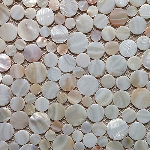 Zufällige natürliche Penny Runde Muschel Mosaik Fliesen Perlmutt Küche Backsplash Badezimmer Hintergrund Dusche Wandfliesen von HaiDe Tile