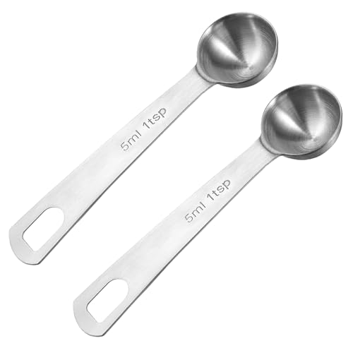 2 Stück Messlöffel Kaffee Edelstahl 5ml Dosierlöffel Teelöffel Messlöffel für Tee Mess-Sets Gewürzlöffel Mini Löffel für Gemahlenen Kaffee Losen Tee Milchbrühe 2 Stück Messlöffel Kaffee Edelstahl 5ml Dosierlöffel Teelöffel Messlöffel für Tee Mess-Sets Gewürzlöffel Mini Löffel für Gemahlenen Kaffee Losen Tee Milchbrühe von HaiFafafaing