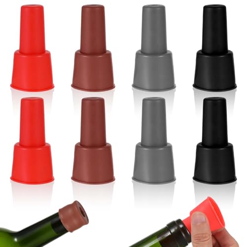 8 Stück Flaschenverschluss Bunt Wiederverwendbarer Sektflaschenstopfen Silikon Weinstopfen Weinflaschenverschlüsse für Champagner Bier Kohlensäurehaltige Getränke 8 Stück Flaschenverschluss Bunt Wiederverwendbarer Sektflaschenstopfen Silikon Weinstopfen Weinflaschenverschlüsse für Champagner Bier Kohlensäurehaltige Getränke von HaiFafafaing