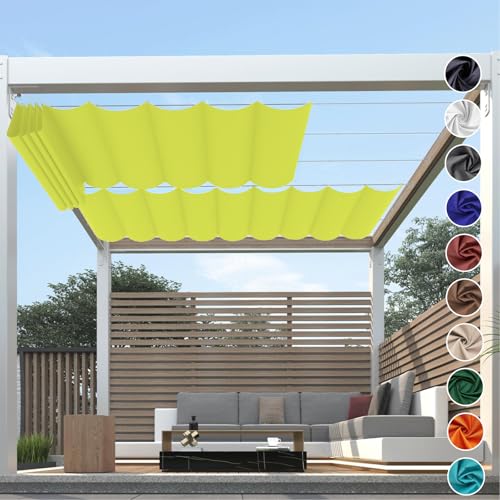 Einziehbares Sonnensegel Wasserdicht Rechteckig mit Ösen,Markisenstoff UV Schutz 95%,Sonnenschutz Markise Reißfest Wetterfest mit Seil,für Balkon Terrasse Garten, Grün 2.3x8m Einziehbares Sonnensegel Wasserdicht Rechteckig mit Ösen,Markisenstoff UV Schutz 95%,Sonnenschutz Markise Reißfest Wetterfest mit Seil,für Balkon Terrasse Garten, Grün 2.3x8m von HaiTaoSy
