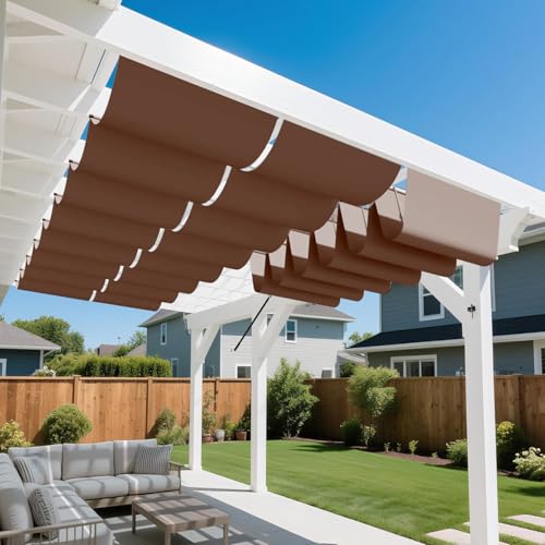 HaiTaoSy Einziehbare Welle Sonnensegel mit Ösen 2,3 m x 10 m - Nach Maß, Wasserdicht, 95% UV-Schutz, Wetterfest - für Pavillon, Terrasse, Garten, Braun HaiTaoSy Einziehbare Welle Sonnensegel mit Ösen 2,3 m x 10 m - Nach Maß, Wasserdicht, 95% UV-Schutz, Wetterfest - für Pavillon, Terrasse, Garten, Braun von HaiTaoSy