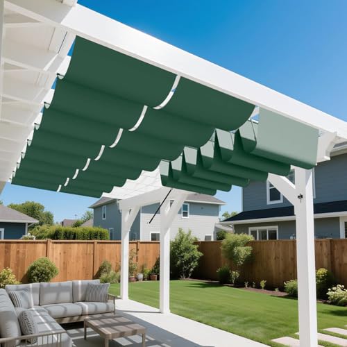 HaiTaoSy Einziehbare Welle Sonnensegel mit Ösen 3,8 m x 10 m - Nach Maß, Wasserdicht, 95% UV-Schutz, Wetterfest - für Pavillon, Terrasse, Garten, Dunkelgrün HaiTaoSy Einziehbare Welle Sonnensegel mit Ösen 3,8 m x 10 m - Nach Maß, Wasserdicht, 95% UV-Schutz, Wetterfest - für Pavillon, Terrasse, Garten, Dunkelgrün von HaiTaoSy